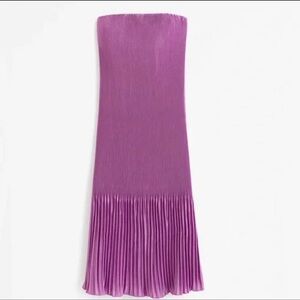 Abercrombie & Fitch Purple Midi Giselle Strapless Dress